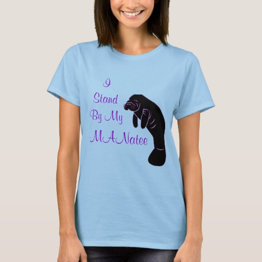 私は私のマナティーのTシャツを待機します Tシャツ (正面)