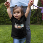 私は私のママの手書き文字、写真黒が大好き ベビーTシャツ