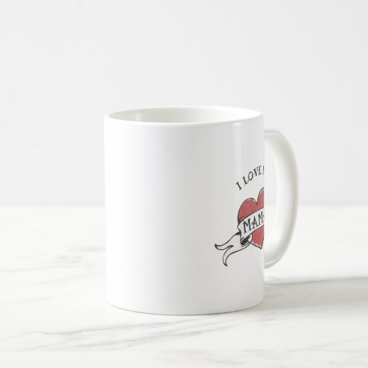 私は私のママを愛する子供ハートタトゥーマザーズ日_1 コーヒーマグカップ (正面右)