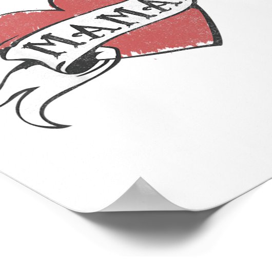 私は私のママを愛する子供ハートタトゥーマザーズ日_1 ポスター (角)