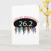 私は私のマラソン選手を愛します カード (黄色い花)