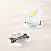 私は私のマルチーズ-犬用の骨--を愛します コースター (側面)