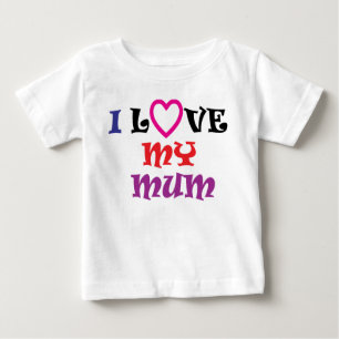 私は私のミイラのTシャツを愛します ベビーTシャツ