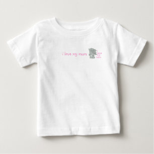 私は私のミイラを、私愛します私のミイラを愛します ベビーTシャツ