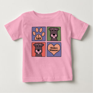 私は私のミニチュア・シュナウツァーを愛します ベビーTシャツ