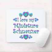 私は私のミニチュア・シュナウツァーを愛します マウスパッド (マウス)