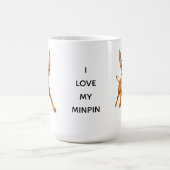 私は私のミニピンミニチュアピンシャー犬のパパ コーヒーマグカップ (中央)
