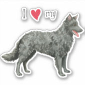 私は私のムディビニールのシールが大好き シール (正面)