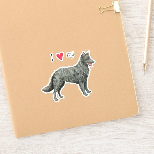 私は私のムディビニールのシールが大好き シール (ノートブック)
