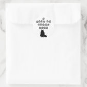 私は私のメインのクーン大好き – ブラック文字 ラウンドシール (バッグ)