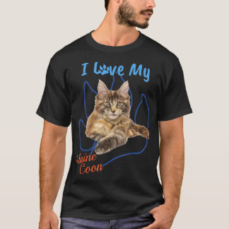 私は私のメインのクーン最高の猫好きポーププリントが大好き! Tシャツ