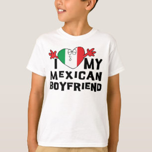 私は私のメキシコボーイフレンドの女の子のTシャツを愛します Tシャツ