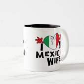 私は私のメキシコ妻を愛します ツートーンマグカップ (正面右)