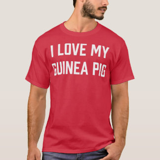私は私のモルモットのプレミアムを愛する女性 Tシャツ