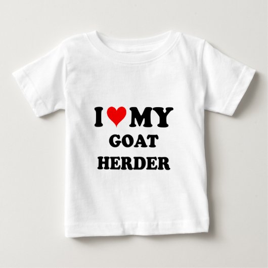 私は私のヤギの牧夫を愛します ベビーTシャツ (正面)