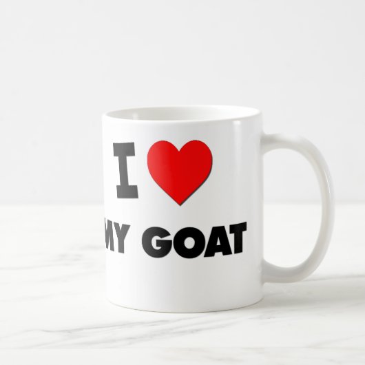私は私のヤギを愛します コーヒーマグカップ (右)