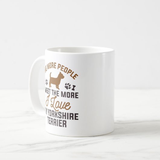 私は私のヨークシャーテリアが大好き コーヒーマグカップ (正面左)
