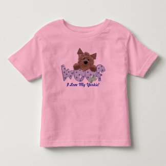 私は私のヨークシャーテリアを愛します! トドラーTシャツ