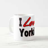 私は私のヨークシャーテリアPooを愛します コーヒーマグカップ (正面左)