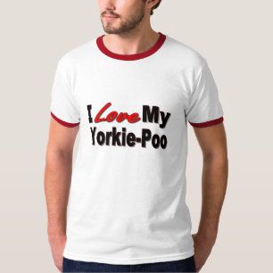私は私のヨークシャーテリアPooを愛します Tシャツ