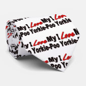 私は私のヨークシャーテリアPoo犬のギフトおよび服装を愛します ネクタイ (ロール)