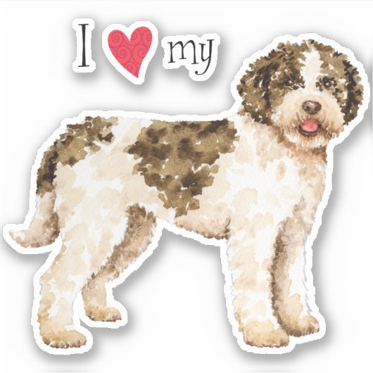 私は私のラゴットロマグノロビニールステッカーが大好き シール (正面)