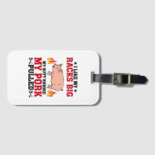 私は私のラックの大きなbbqが好き，お尻豚肉引用文 ラゲッジタグ (正面横)