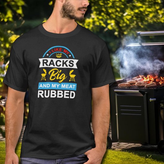 私は私のラックの大きなBBQグおもしろいリルマスターが好き Tシャツ