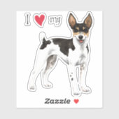 私は私のラットテリアビニールステッカーが大好き シール (シート)