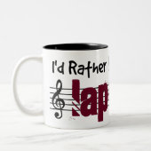 私は私のラップ遊スチールになりたい ツートーンマグカップ (左)