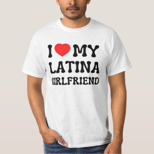 私は私のラテンアメリカ系女性ガールフレンド熱いガールフレンドbfが大好き tシャツ