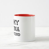 私は私のラテンアメリカ系女性ガールフレンド熱いガールフレンドbfギフトが大好き マグカップ (中央)