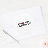 私は私のラテンアメリカ系女性ガールフレンド私のハート私のラティナスGf ラウンドシール (封筒)