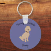 私は私のラブラドールキーチェーンが大好き キーホルダー (正面)