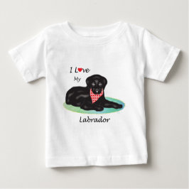 私は私のラブラドールベビーTシャツが大好き ベビーTシャツ