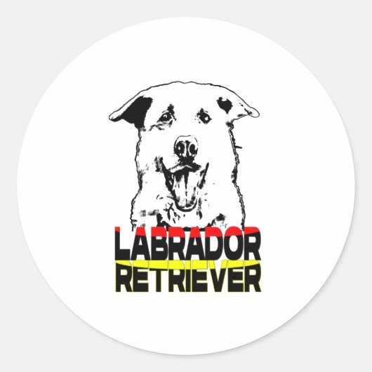 私は私のラブラドールレトリバーが大好きラブラドールママ ラウンドシール (正面)