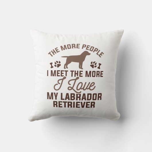 私は私のラブラドールレトリバーが大好き クッション (裏面)