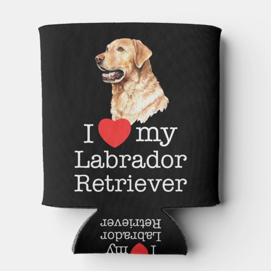 私は私のラブラドールレトリバーが大好き 缶クーラー (裏面)