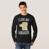 私は私のラブラドール犬が大好き Tシャツ (正面フル)