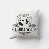 私は私のラブラドール装飾用クッション クッション (裏面)