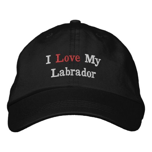 私は私のラブラドール 刺繍入りキャップ (正面)