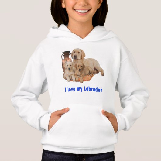 私は私のラブラドールTシャツが大好き (正面)