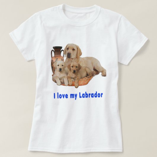 私は私のラブラドールTシャツが大好き Tシャツ (デザイン正面)