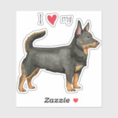 私は私のランカシャーHeelerビニールステッカーが大好き シール (シート)