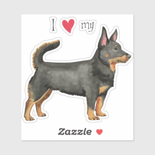私は私のランカシャーHeelerビニールステッカーが大好き シール (シート)