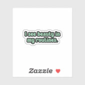 私は私のルーチンで美しいを見る緑のOCD シール (シート)