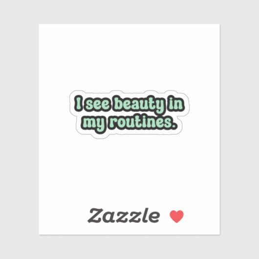 私は私のルーチンで美しいを見る緑のOCD シール (シート)