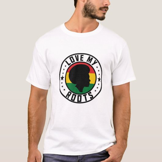 私は私のルーツに誇りを持つ 黒人歴史月間プライド Tシャツ (正面)