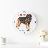 私は私のレオンバーガーが大好き ラージ壁時計 (ホーム)
