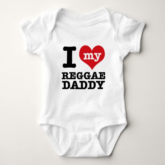 私は私のレゲエのダンサーのお父さんを愛します ベビーボディスーツ (正面)